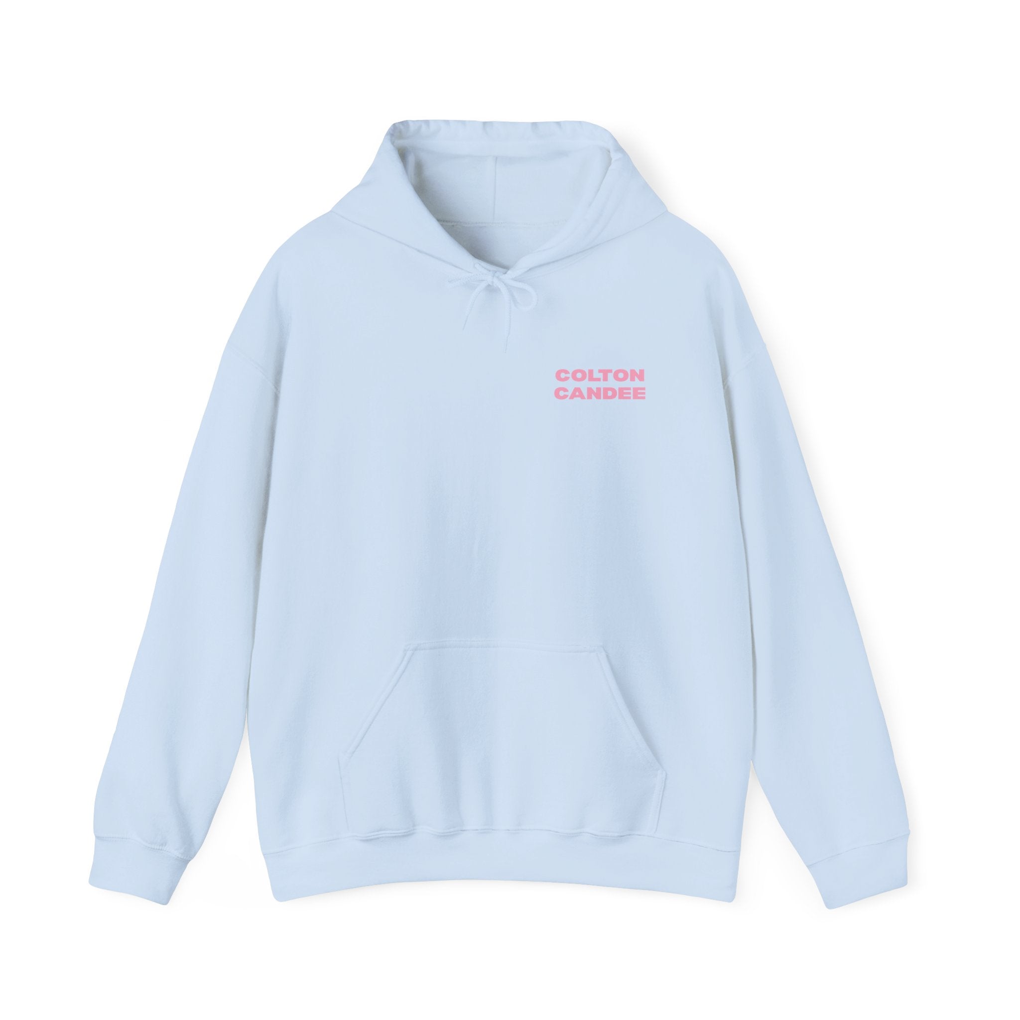 Colton Candee Hoodie | Pink Block Text Pullover