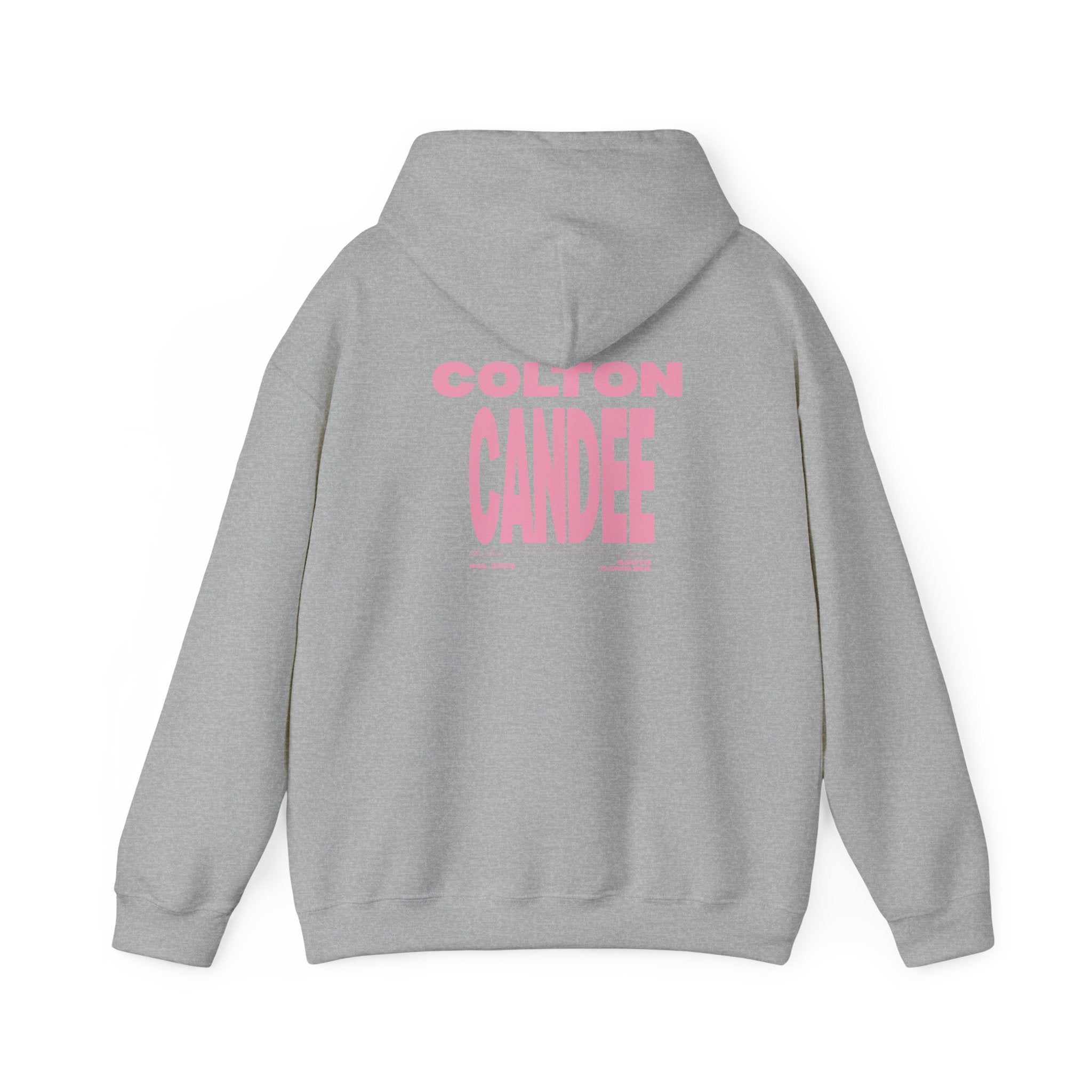 Colton Candee Hoodie | Pink Block Text Pullover