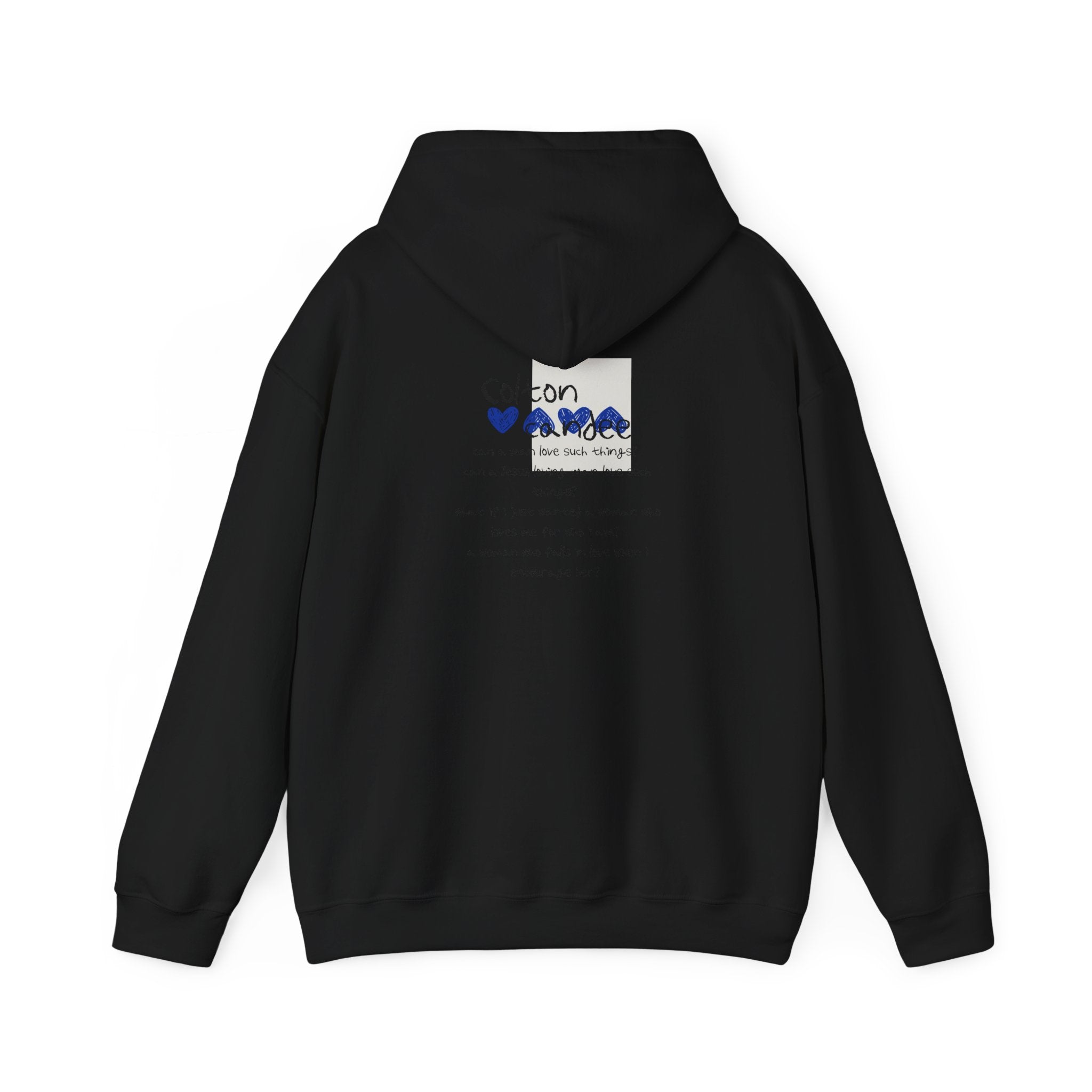 Blue Heart Poetry Hoodie — 'colton candee' Minimalist Graphic Pullover