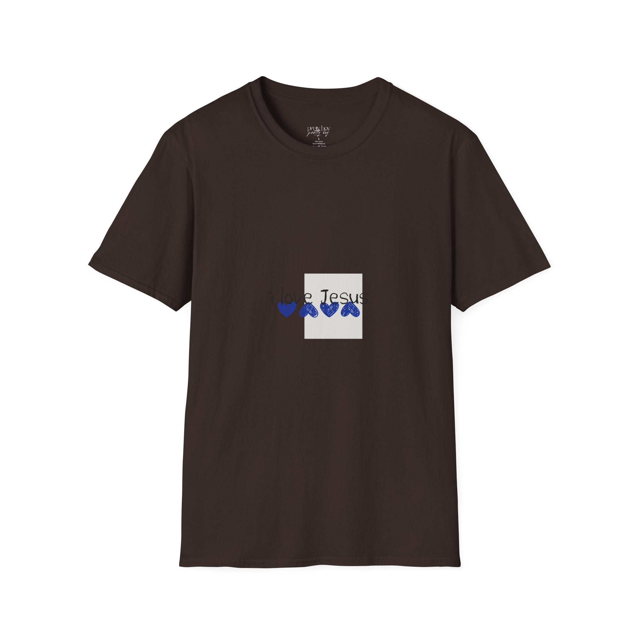 I Love Jesus T-Shirt — Blue Heart Faith Graphic Tee