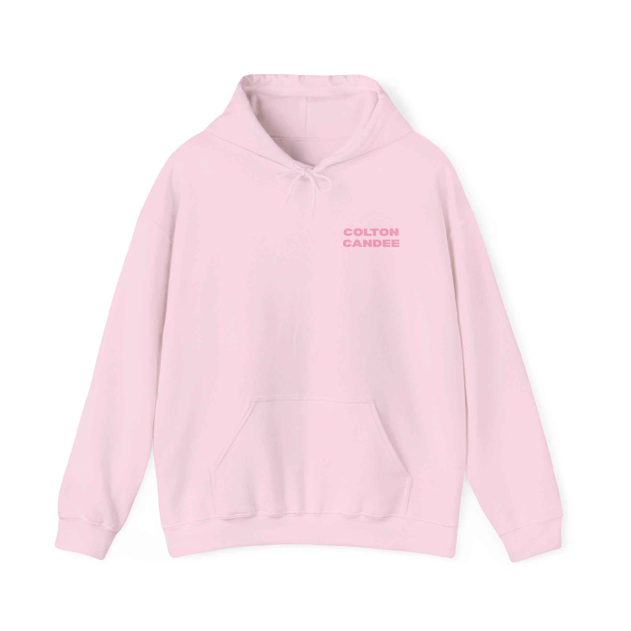 Colton Candee Hoodie | Pink Block Text Pullover